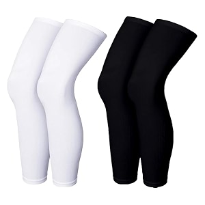 ve leg sleeves unisex sports compression sun protection thigh non-slip upf cooling full length cycling riding golf football running winter