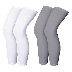 ve leg sleeves unisex sports compression sun protection thigh non-slip upf cooling full length cycling riding golf football running winter
