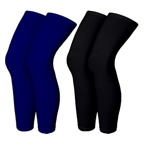 ve leg sleeves unisex sports compression sun protection thigh non-slip upf cooling full length cycling riding golf football running winter