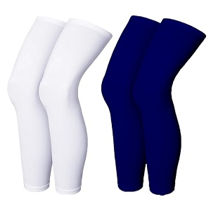 ve leg sleeves unisex sports compression sun protection thigh non-slip upf cooling full length cycling riding golf football running winter