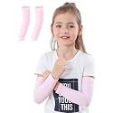 V.E UV Sun Protection Arm Sleeves for Kids, UPF 50 Arm Cover for Boys & Girls Cycling, Golf, Outdoor Sports