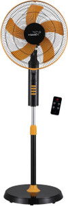 v-guard esfera remote 5 blade orange black  energy saving  silent operation with 2 year warranty 400 mm pedestal fan