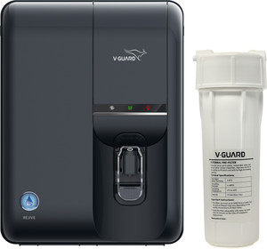 v-guard rejive roufminss 5 l ro  uf  minerals  steel tank water purifier minerals with stainless steel storage tank blue black