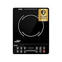 V-Guard VIC 2.0 BRE Induction Cooktop | 2000-Watt Electric Induction with up to 3 kV Surge Protection | 3-Year Coil Coverage by V-Guard | Push Button Control | Auto-Cut off | A-Grade Crystalline Glass