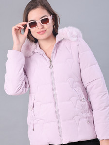 v-mart women solid quilted jacket