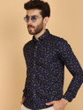 V-MART Men Printed Casual Blue Shirt