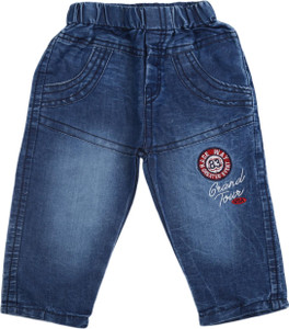 v-mart baby boys regular mid rise blue jeans
