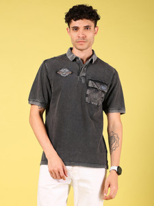 V-MART Tie Dye Men Polo Neck