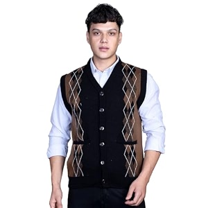 v neck cardigans for men - woolen sleeveless sweater for man winter wear