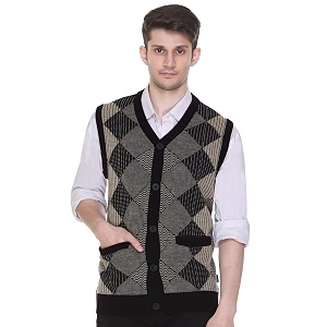 V Neck Cardigans for Men - Woolen