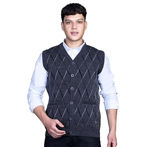 v neck cardigans for men - woolen sleeveless sweater for man winter wear