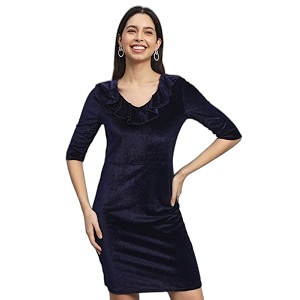 V-Neck Party Dress for Women Bodycon