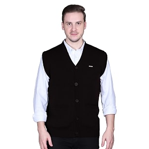 v neck cardigans for men - woolen sleeveless sweater for man winter wear