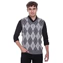 Woolen V Neck Sleeveless Half Sweater for