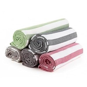 premium multicolour handloom towels for bath  180 gsm  bath towel  towel for men amp women  size 30 x 60 inches  striped amp solid pattern green black grey brown amp pink set of 5