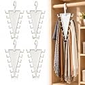 V Shaped Double-Sided Closet Organizer Hanger, 2027 New Closet Organizer (White-4pcs)