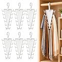 V Shaped Double-Sided Closet Organizer Hanger, 2027 New Closet Organizer (White-6pcs)