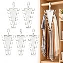 V Shaped Double-Sided Closet Organizer Hanger, 2027 New Closet Organizer (White-5pcs)
