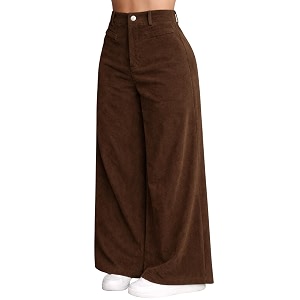 V TOWN Polycotton Regular Fit High-Waist Bone