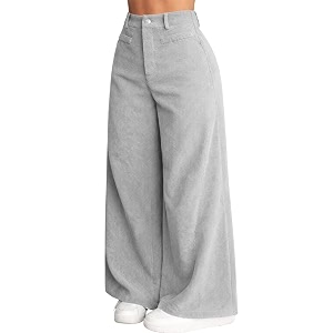 V TOWN Polycotton Regular Fit High-Waist Bone