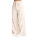 V TOWN Polycotton Regular Fit High-Waist Bone