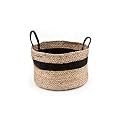 Jute &amp; Cotton Planter Pots/Storage Basket with Handle Braided Pot Bag (10x12 Inche)