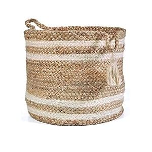 jute planter potsstorage basket with handle for living room 10x12 inch