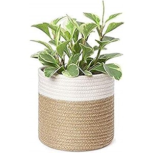 jute planter potsstorage basket multi-purpose use for bathroom living room 10x12