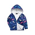 V VALANCH Boys Girls Fleece Jacket Toddler Zip Up Warm Hoodie 1-6 Years