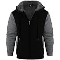 V VALANCH Men's Zip Up Hoodie Fleece Winter Jacket Warm Sweatshirts