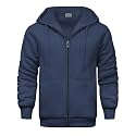 Men's Zip Up Hoodie Fleece Winter Jacket Warm Sweatshirts