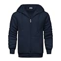 Men's Zip Up Hoodie Fleece Winter Jacket Warm Sweatshirts