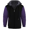 Men's Zip Up Hoodie Fleece Winter Jacket Warm Sweatshirts