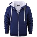 V VALANCH Men's Zip Up Hoodie Fleece Winter Jacket Warm Sweatshirts
