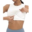 V VOCNI Nursing Tank Tops Racerback Breastfeeding Crop Top