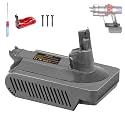 V10 Adapter for MAKITA to for Dyson V10, Battery Converter for Makita18V Battery to Work for Dy.Son Cyclone V10 Animal Absolute Fluffy SV12 Vacuum Cleaner W/Trigger Lock &Screwdriver