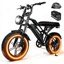 Elecby 1500W Peak Electric Bike for Adults, 28MPH 48V 13Ah Removable Battery, 60 Mile Range, 16"x4.0" Fat Tire, 7-Speed E-Bike with Dual Suspension – Commuter Ebike for Men &amp; Women