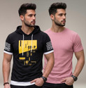 V2 BOYS Men Printed Hooded Neck Polyester