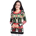 v28 Varied Ugly Christmas Sweater for Women Merry Reindeer Shirt Knit Sweaters