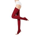 v28 Women Girls Thigh High Neon Ribbed Long 80s 90s Party Skating Leg Warmers