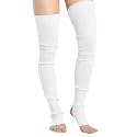 v28 Women Girls Thigh High Neon Ribbed Long 80s 90s Party Skating Leg Warmers