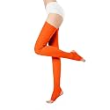 v28 Women Girls Thigh High Neon Ribbed Long 80s 90s Party Skating Leg Warmers