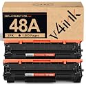 v4ink CF248A Toner Compatible for HP 48A Toner Cartridge 2-Pack Black Ink