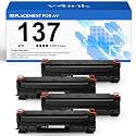 v4ink 137 Black Toner Cartridge Replacement for Canon CRG137 (4-Pack)