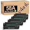 58A Toner Cartridge Black 4 Pack Compatible for HP 58A CF258A M404n M404dn