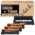 v4ink DR630 TN660 Compatible for Brother DR-630 Drum TN-660 Toner Set
