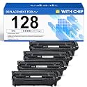 v4ink Compatible Toner Cartridge Replacement for Canon 128 CRG128 Toner Cartridge for Canon ImageCLASS D530 D550 LBP6230DW MF4770N MF4890DW MF4880DW Faxphone L100 L190 Laser Printer(Black,4-Pack)