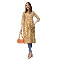 V4M Womens Multicolor Polyester Ethnic Printed Straight