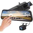 Full HD Mirror Dash Camera for Car with 10" Touch Screen, Waterproof Rear View Camera, Night Vision, Parking Assistance, G-Sensor