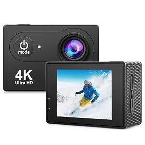 ultrahd 4k action camera  waterproof wifi eis  170 wide-angle lens  24mp photos  4k  60fps video vlogging motovlogging sports youtubebike amp helmet camera